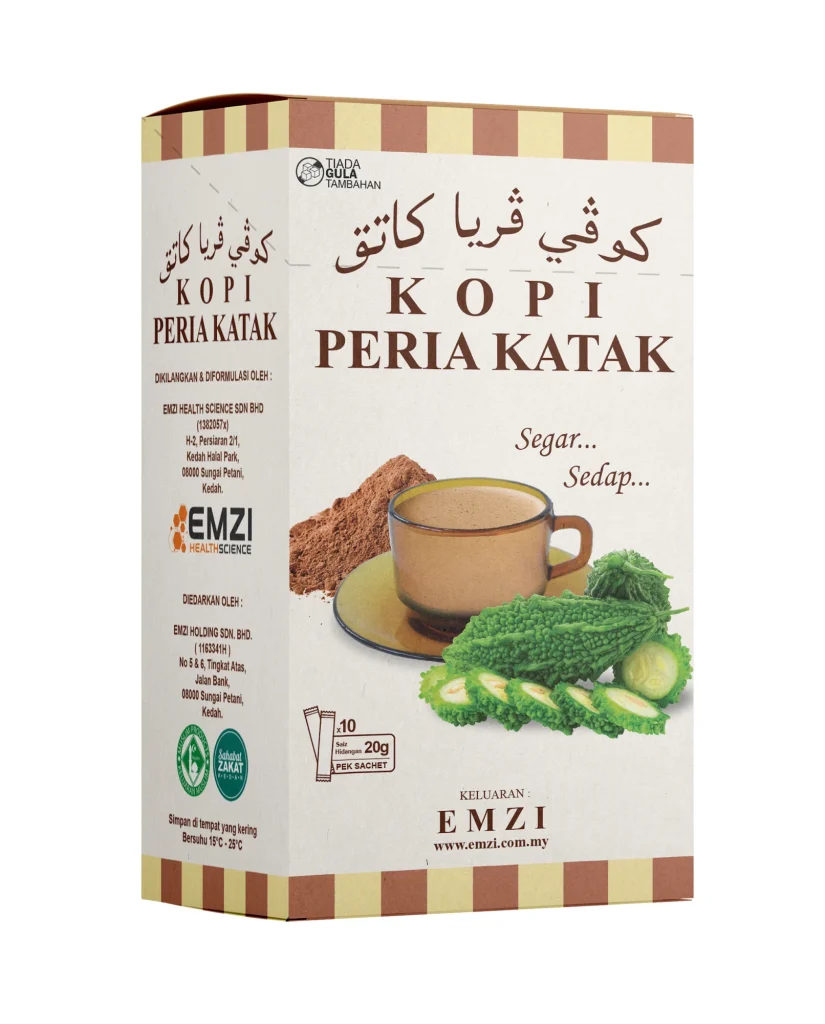 Kopi Peria Katak box (EMZI), product mock-up
