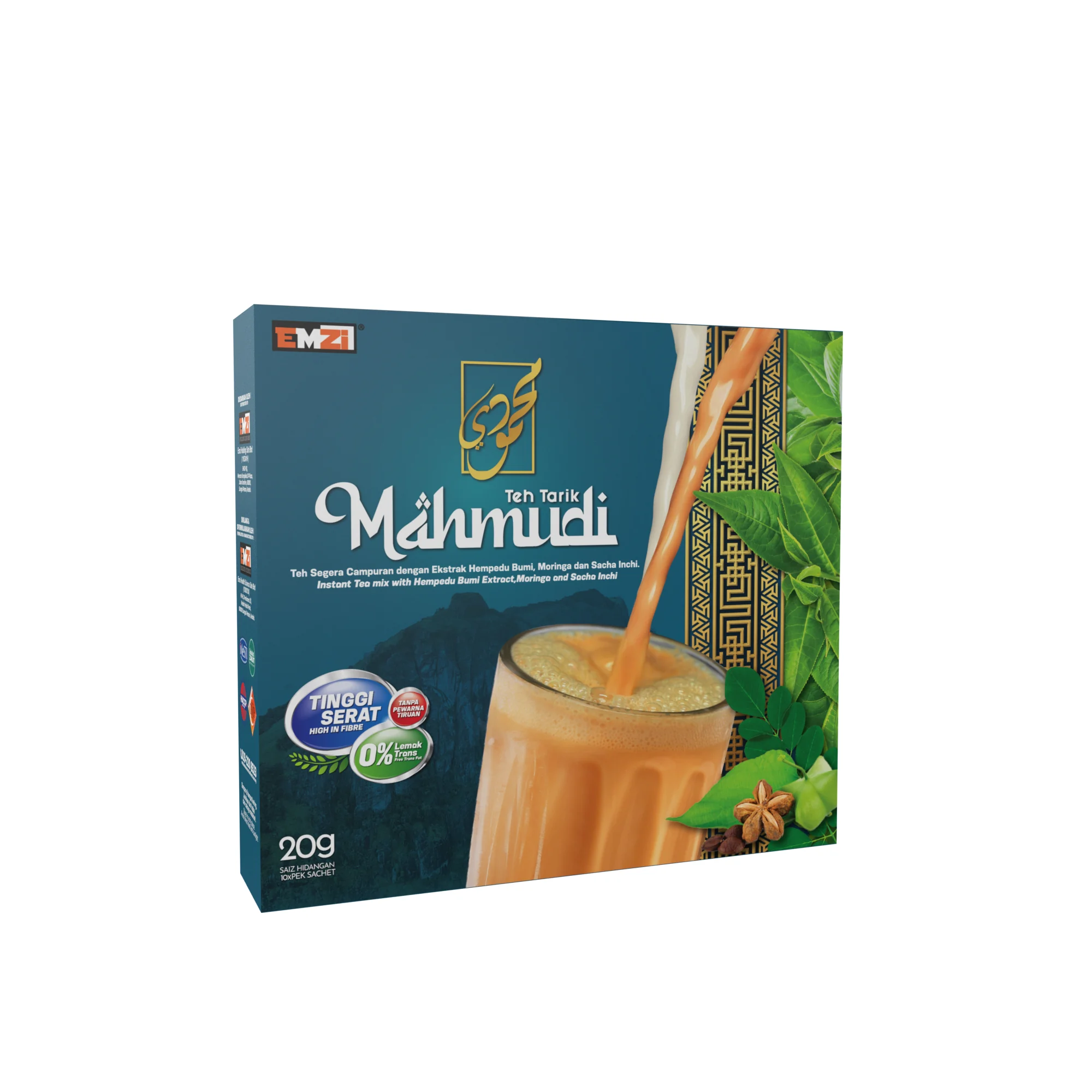 Teh Tarik Mahmudi box (EMZI), product mock-up