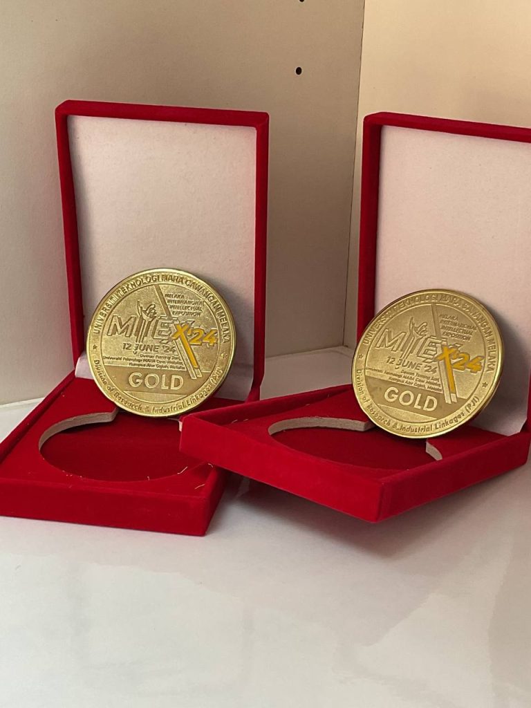 MIIEX’24: Two MIIEX’24 gold medals in red boxes