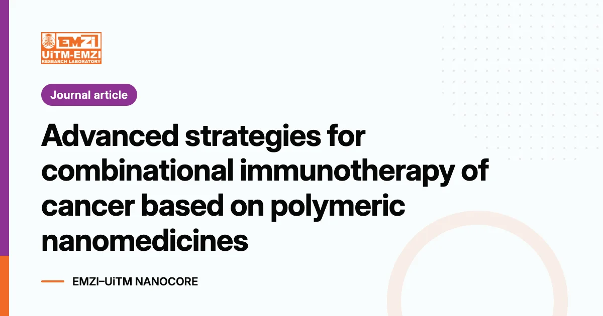 Title graphic: Advanced strategies for combinational immunotherapy of cancer based on polymeric nanomedicines