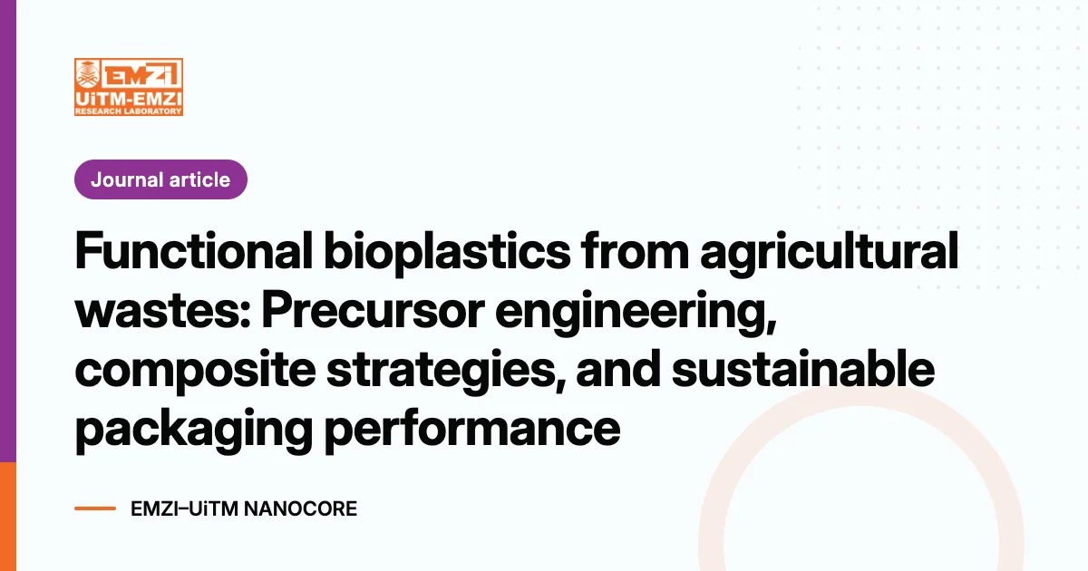 Title graphic: Functional bioplastics from agricultural wastes: Precursor engineering, composite strategies, and sustainable packaging performance