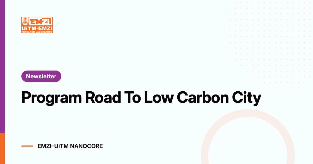 Title graphic: Program Road To Low Carbon City