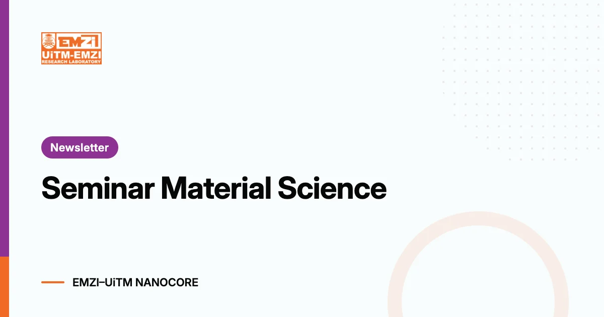 Title graphic: Seminar Material Science